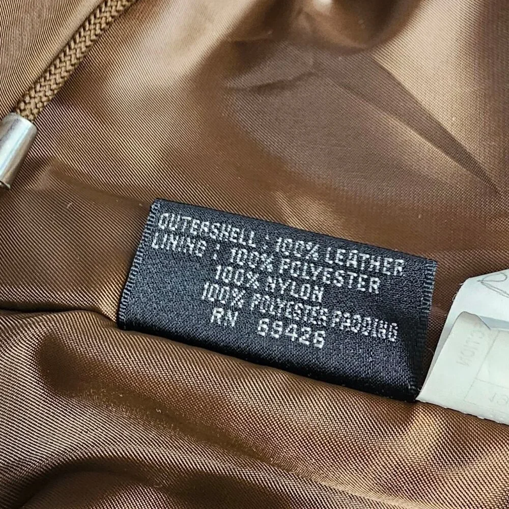 Wilson's Leather Womens Cinch Waist Genuine Leather Jacket, Brown, Full Zip, M - Picture 6 of 8